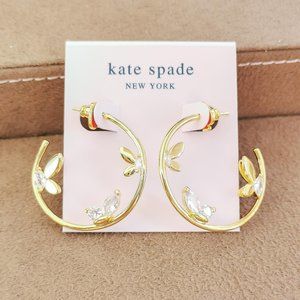 Kate Spade social butterfly gold Hoop Earrings | NEW